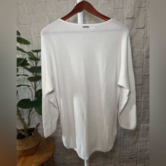 Michael Kors White Long Sleeve Batwing Knit Tunic, in Women’s Size XL - Picture 2 of 14